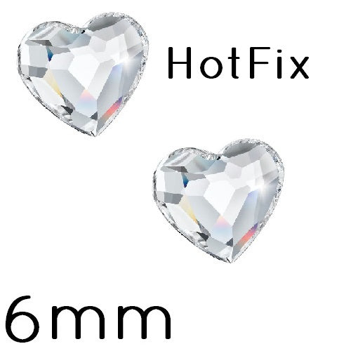 FlatBack Hotfix Preciosa Heart Crystal 00030 - 6mm (10)