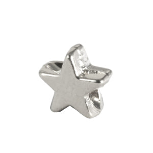 Star bead metal silver plated 925 - 6mm (5)