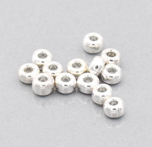 Buy Round 6/0 Miyuki beads plated Argent 925 (25 beads)