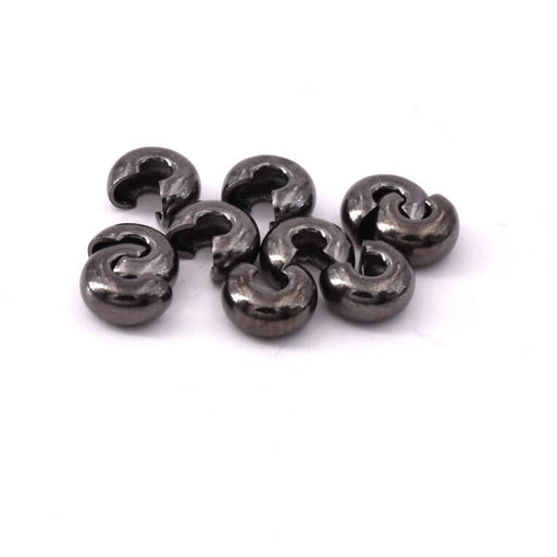 Buy Crimp Bead Covers Brass Gun Metal 4mm (10)