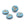 Beads wholesaler  - Czech pressed glass bird Turquoise Blue and Gold 12mm (4)
