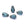 Beads Retail sales Czech pressed glass Drop blue Opalé and gold 13x7mm (4)