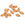 Beads wholesaler  - Czech pressed glass Beads Leaf Amber and Gold 11x6mm (20)
