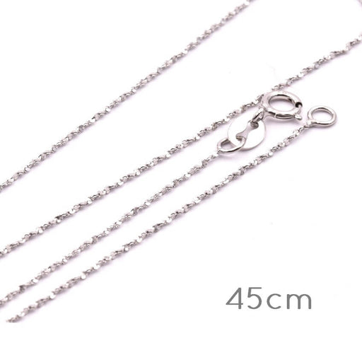 Buy Extra Fine striated chain Silver 925 Platinum With Clasp 45cm (1)