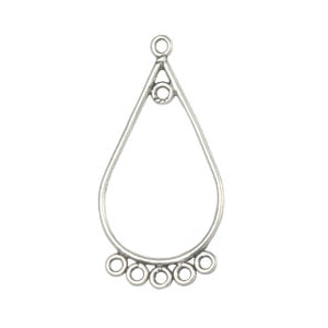 Chandelier component with 6 hoops sterling silver 33x16mm (1)