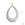 Beads wholesaler  - Sterling silver hollowed pear shape pendant 26x16mm (1)