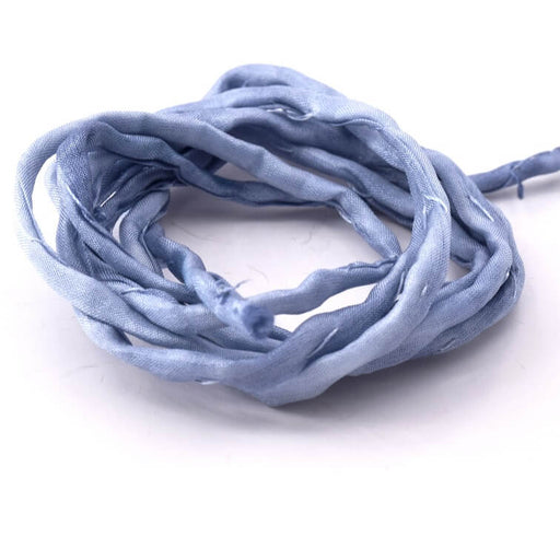 Natural Silk Cord Hand Dyed Steel Grey 2mm (1m)