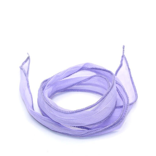 Pure hand dyed silk ribbon Parma - 25mm - 80cm (1)