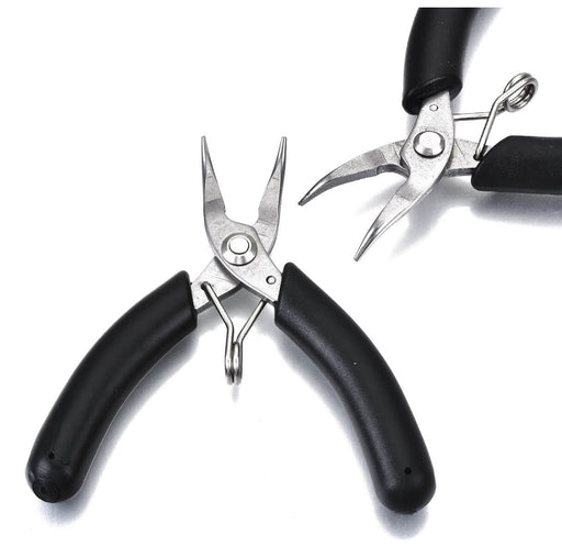 Pliers Mini angled nose stainless steel 10cm (1)