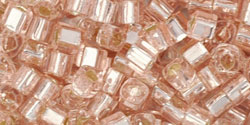 cc31 - Toho cube beads 3mm silver lined rosaline (10g)