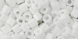 cc41 - Toho cube beads 3mm opaque white (10g)