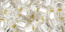 Buy cc21 - Toho cube beads 4mm silver lined crystal (10g)