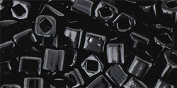 cc49 - Toho cube beads 4mm opaque jet (10g)