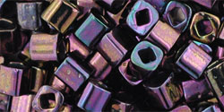 cc85 - Toho cube beads 3mm metallic iris purple (10g)