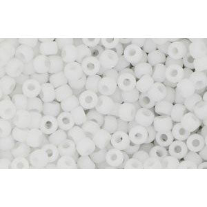 cc41f - Toho beads 11/0 opaque frosted white (10g)