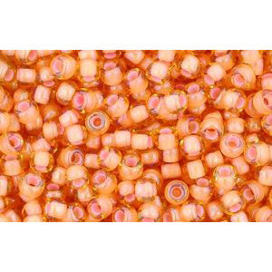cc301 - Toho beads 11/0 light topaz/peach lined (10g)