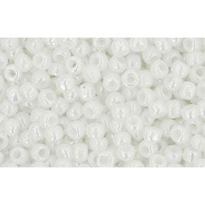 Buy cc401 - Toho beads 11/0 opaque rainbow white (10g)