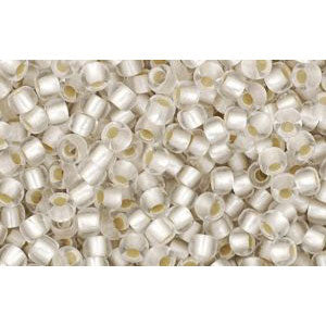 cc21f - Toho beads 11/0 silver lined frosted crystal (10g)