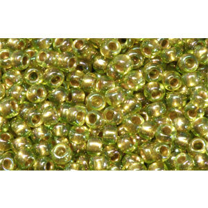 cc996 - Toho beads 11/0 gold lined rainbow peridot (10g)