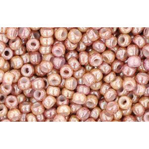 cc1201 - Toho beads 11/0 marbled opaque beige/pink (10g)