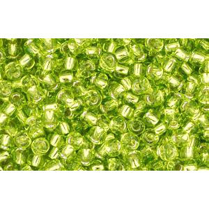 cc24 - Toho beads 11/0 silver lined lime green (10g)
