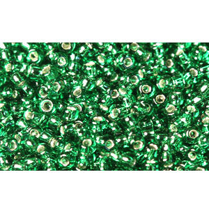 cc27b - Toho beads 11/0 silver-lined grass green (10g)