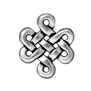 Eternity charm and link metal antique silver plated 16mm (1)