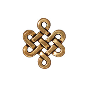 Eternity charm and link metal antique gold plated 11mm (1)