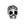 Beads wholesaler  - Skull and rose bead metal antique silver plated 10mm (1)
