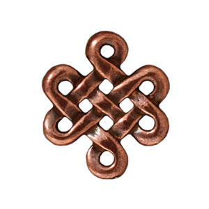 Eternity charm and link metal antique copper plated 16mm (1)
