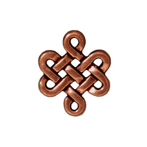 Eternity charm and link metal antique copper plated 11mm (1)