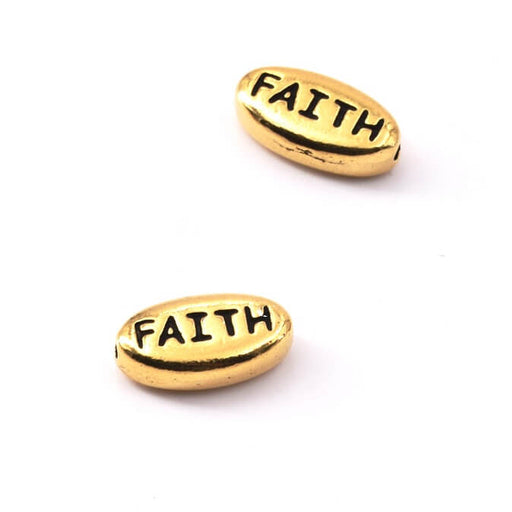 Buy Bead Faith Metal Golden Quality 11x6mm (1)