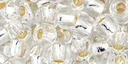 cc21 - Toho beads 3/0 silver lined crystal (10g)