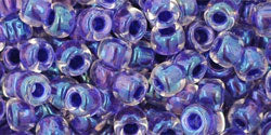 cc181 - Toho beads 6/0 rainbow crystal/tanzanite lined (10g)