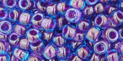 Buy cc252 - Toho beads 6/0 inside colour aqua/purple lined (10g)