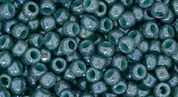 cc1207 - toho beads 8/0 marbled opaque turquoise/blue (10g)