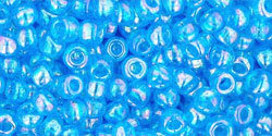 cc163b - Toho beads 8/0 transparent rainbow dark aqua (10g)