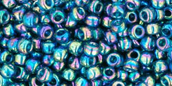 cc167bd - Toho beads 8/0 trans-rainbow teal (10g)