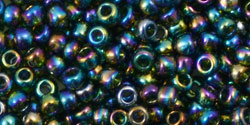 cc180 - toho beads 8/0 transparent rainbow olivine (10g)