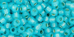 cc2117 - Toho beads 8/0 silver lined milky aqua (10g)