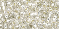 Buy cc21 - Toho beads 8/0 silver lined crystal (10g)