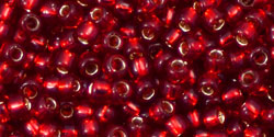 cc25c - Toho beads 8/0 silver-lined ruby (10g)