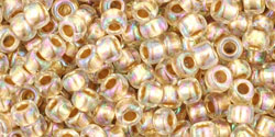 cc994 - Toho beads 8/0 gold lined rainbow crystal (10g)