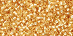 Buy cc2110 - Toho beads 15/0 silver lined milky light topaz (5g)