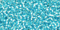 cc23 - Toho beads 15/0 silver lined aquamarine (5g)