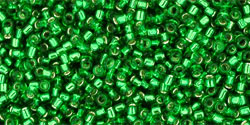 cc27b - Toho beads 15/0 silver-lined grass green (5g)