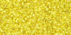 cc32 - Toho beads 15/0 silver lined lemon (5g)