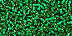 cc36 - Toho beads 15/0 silver lined green emerald (5g)