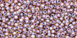 cc926 - Toho beads 15/0 light topaz/opaque lavender lined (5g)