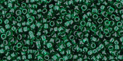 cc939 - Toho beads 15/0 transparent green emerald (5g)